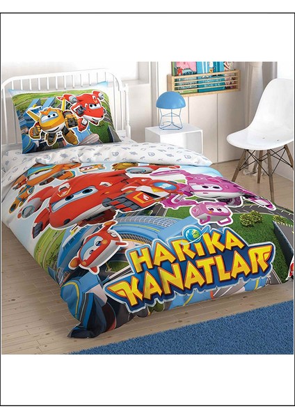 Lisanslı Nevresim Takımı Harika Kanatlar Super Team Tek Kişilik