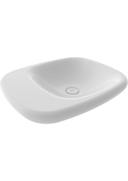 Bocchi Fenice Çanak Lavabo 54 Cm- Batarya Deliksiz Parlak Beyaz