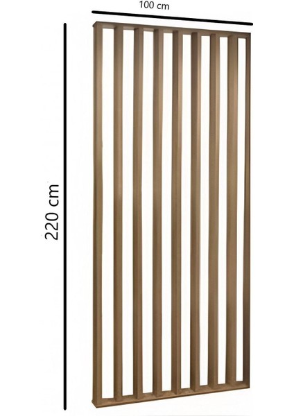 100CM x 220CM Ahşap Çıtalı Paravan Oda Ayırıcı Seperatör Duvar Dekor 100CM x 220CM