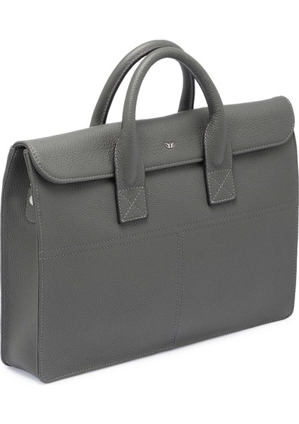 Gri Deri Unisex Evrak Çantası - S1EV00021247-G35 Gri fiyatları