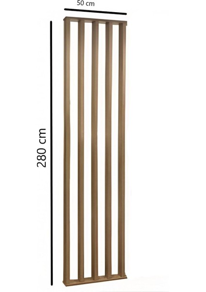 50CM x 280CM Ahşap Çıtalı Paravan Oda Ayırıcı Seperatör Duvar Dekor 50CM x 280CM