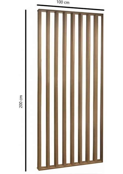 100CM x 200CM Ahşap Çıtalı Paravan Oda Ayırıcı Seperatör Duvar Dekor 100CM x 200CM