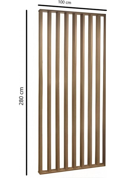 100CM x 280CM Ahşap Çıtalı Paravan Oda Ayırıcı Seperatör Duvar Dekor 100CM x 280CM
