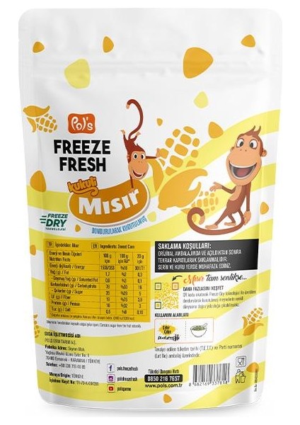 Kukuli Freeze Fresh Mısır 25 g x 7 Adet