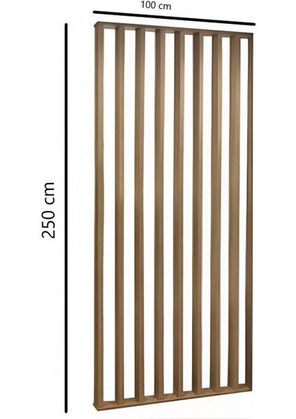 100CM x 250CM Ahşap Çıtalı Paravan Oda Ayırıcı Seperatör Duvar Dekor 100CM x 250CM