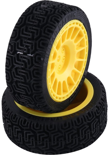 68MM 1/10 Rc Araba Yarışı Lastikleri Yolda Touring Drift Araba Lastiği Tekerlekler TT01 TT02 TT02B XV01 TA06 Ptg-2, Sarı (Yurt Dışından)