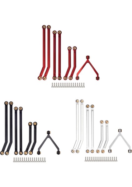 Cnc Alüminyum Yüksek Gümrükleme Şasi Bağlantı Çubuğu 1/24 Rc Paletli Araba Eksenel SCX24 AXI90081 Sürgü Yükseltme Parçaları, 3 Siyah (Yurt Dışından)