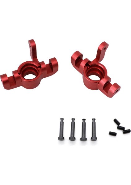 2 Adet Metal Ön Direksiyon Mafsalları Blok Mili Lasernut U4 4WD 1/10 Rc Araba Yükseltme Parçaları Aksesuarları, Kırmızı (Yurt Dışından)