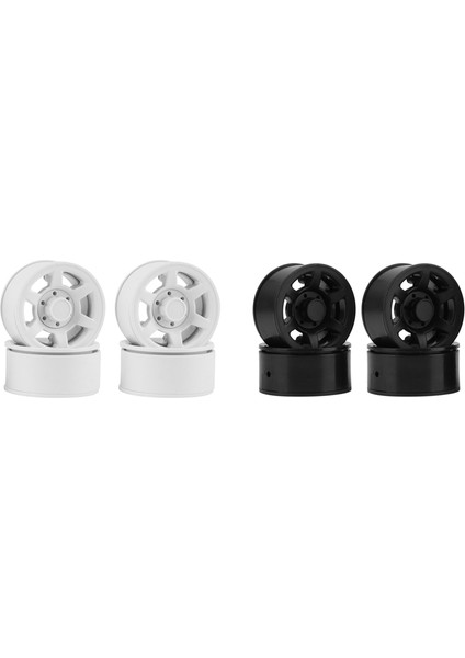 Adet 85MM 1.55 Inç Beadlock Tekerlek Jantları Lastik Seti 1/10 Rc Paletli Araba Eksenel Jr D90 CC01, Siyah (Yurt Dışından)