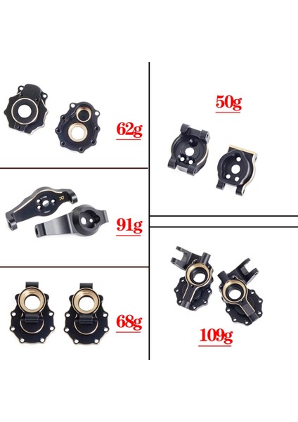 Traxxa Trx4 Trx6 Rc Parçaları Için Pirinç Direksiyon Mafsalı Portal Kapağı Karşı Ağırlık Muhafazası (Yurt Dışından)