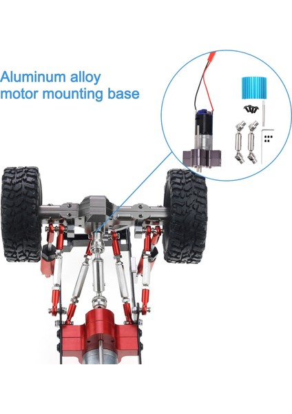 Metal Şanzıman Şanzıman 370 Motor Tahrik Mili Yükseltme Aksesuarları Için C14 C24 B24 B36 Mn D90 MN99S Rc Araba, Titanyum (Yurt Dışından)