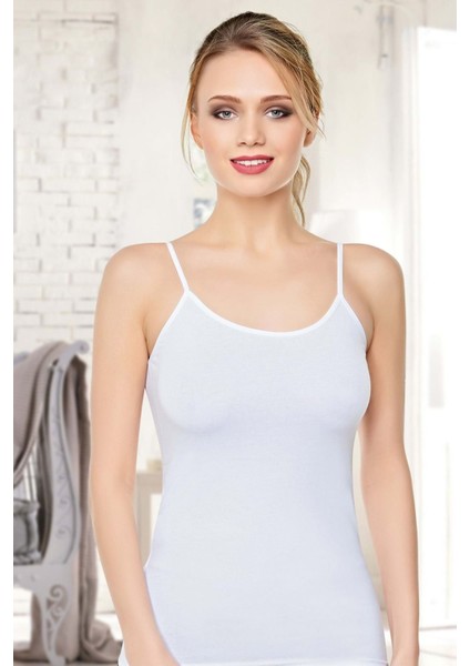 0821 Ip Askılı Atlet Beyaz Xl