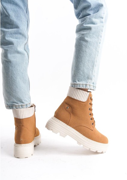 Kadın Kısa Postal Bot Tırtık Kalın Taban Günlük Yuvarlak Burun Bot modelleri