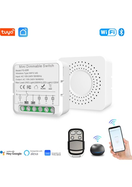 Tuya Wifi Akıllı Dimmerler Anahtar Modülü 2 Yollu Kontrolü LED Işıklar Kısılabilir Anahtar Alexa Google Home Için Çalışır (Yurt Dışından) indirimleri