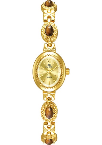 Moda Casual Izle Üst Marka Kore Versiyonu Paslanmaz Çelik Alaşım Kayış Kuvars Su Geçirmez Saatler Lüks Zarif Tam Elmaslar Rhinestone Kadın Hediye Kol Saati (Yurt Dışından)