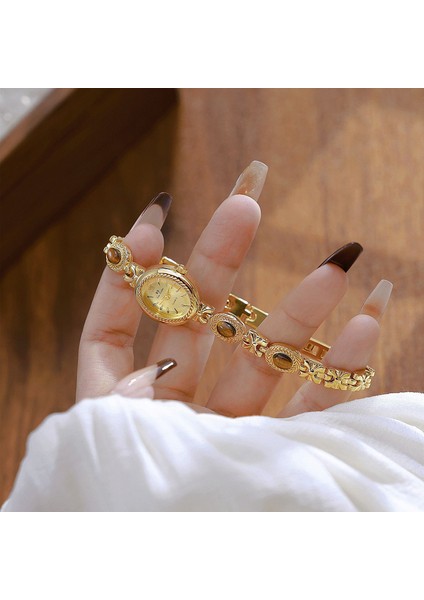 Moda Casual Izle Üst Marka Kore Versiyonu Paslanmaz Çelik Alaşım Kayış Kuvars Su Geçirmez Saatler Lüks Zarif Tam Elmaslar Rhinestone Kadın Hediye Kol Saati (Yurt Dışından) fırsatları