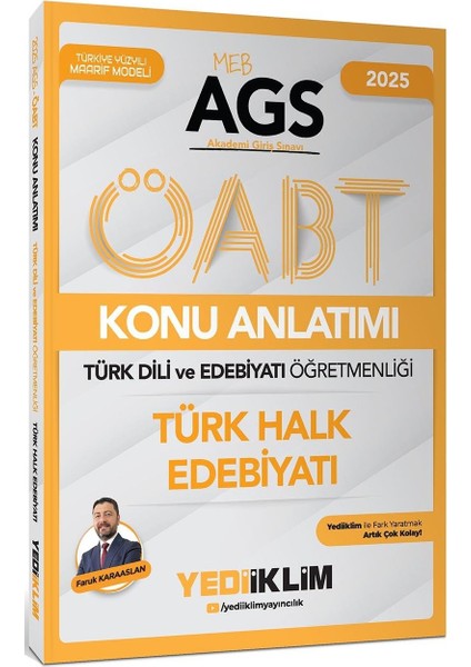 2025 Meb Ags Öabt Türk Dili ve Edebiyatı Öğretmenliği Türk Halk Edebiyatı Konu Anlatımı - Faruk Karaaslan