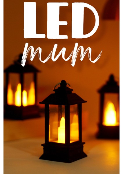 3 Adet LED Mum Mini Dörtgen Tip Pil Dahil Dumansız Alev Ledli Yapay Dekoratif Mum Işığı Siyah PT434