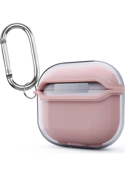 Apple Airpods 4 Uyumlu Kılıf Iç Kısım Renkli Transparan Airbag 42 Pembe