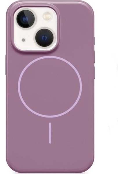 Apple iPhone 15 Kılıf Magsafeli Sert Mika Baets Kapak Mor