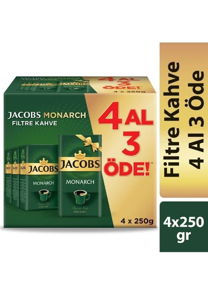 Monarch Filtre Kahve 250 gr 4 Al 3 Öde !