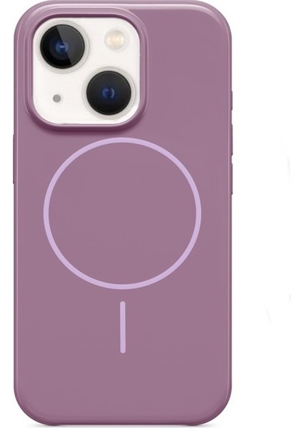 Apple iPhone 14 Plus Kılıf Magsafeli Sert Mika Baets Kapak Mor