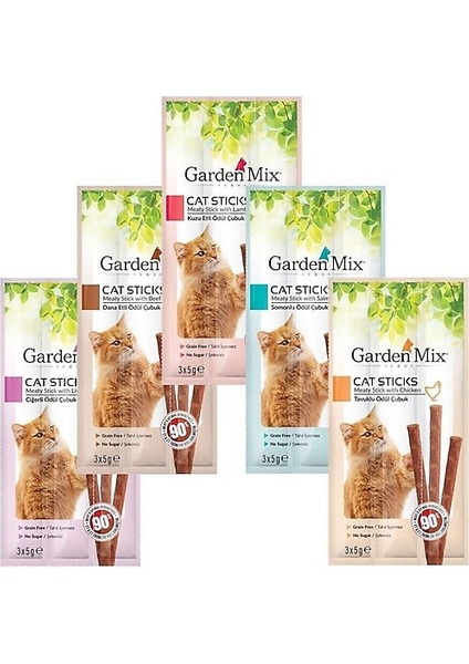 Garden Mix Kedi Ödül Sticks Set