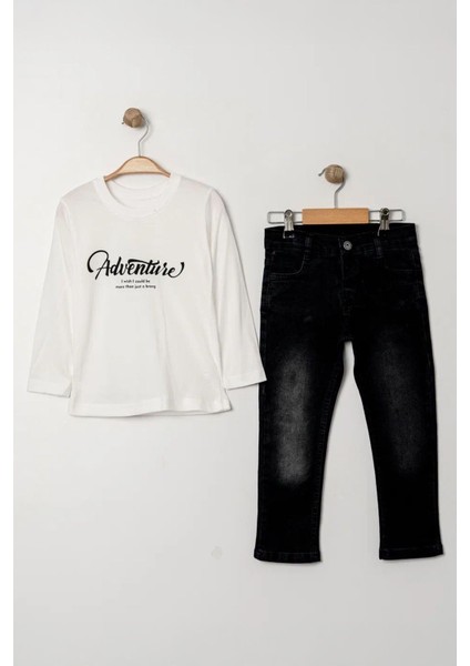 Deri Ceketli Adventige Baskı 3 Lü Erkek çocuk takım - Kahverengi fiyatları