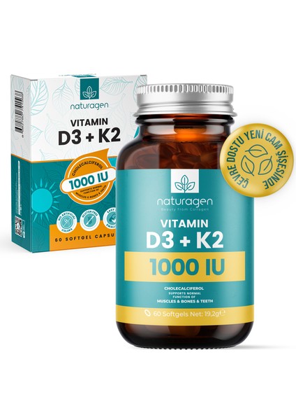 Vitamin D3 + K2 1000 Iu 60 Kapsül