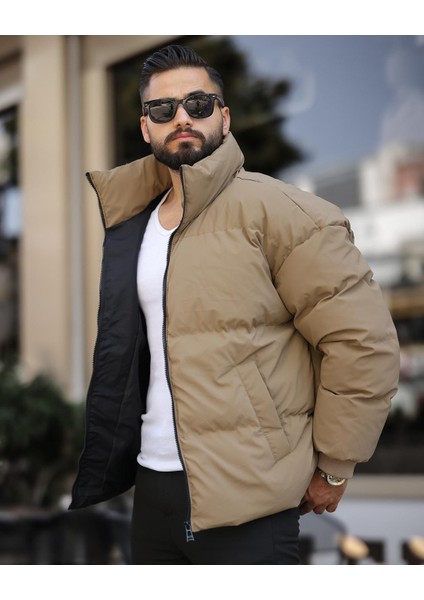 Oversize, Suya ve Rüzgara Karşı Dayanıklı, Dik Yaka, Kışlık ve Baharlık Mont 24USEC09