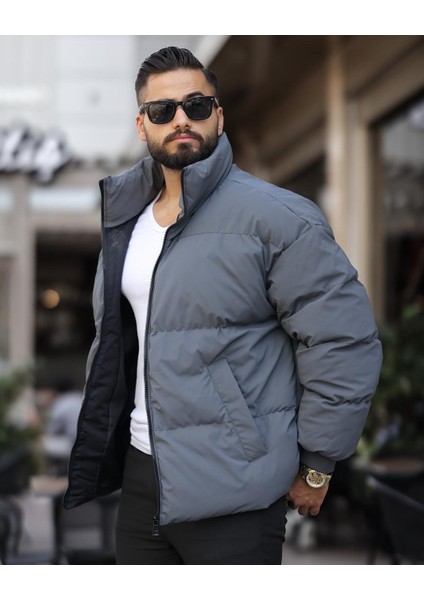 Oversize, Suya ve Rüzgara Karşı Dayanıklı, Dik Yaka, Kışlık ve Baharlık Mont 24USEC09