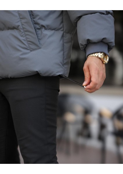 Oversize, Suya ve Rüzgara Karşı Dayanıklı, Dik Yaka, Kışlık ve Baharlık Mont 24USEC09