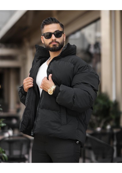 Oversize, Suya ve Rüzgara Karşı Dayanıklı, Dik Yaka, Kışlık ve Baharlık Mont 24USEC09