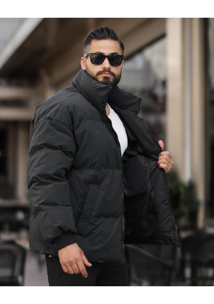 Oversize, Suya ve Rüzgara Karşı Dayanıklı, Dik Yaka, Kışlık ve Baharlık Mont 24USEC09