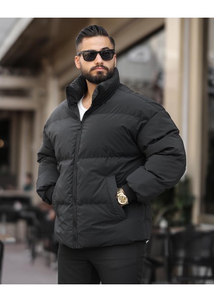 Oversize, Suya ve Rüzgara Karşı Dayanıklı, Dik Yaka, Kışlık ve Baharlık Mont 24USEC09