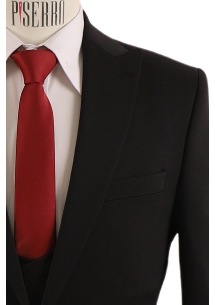 Yelekli Takım Elbise Slim Fit