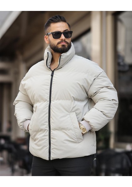 Oversize, Suya ve Rüzgara Karşı Dayanıklı, Dik Yaka, Kışlık ve Baharlık Mont 24USEC09