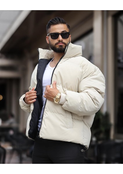 Oversize, Suya ve Rüzgara Karşı Dayanıklı, Dik Yaka, Kışlık ve Baharlık Mont 24USEC09