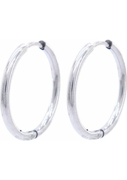 316 L Çelik Düz Halka Çift Küpe UNK-491