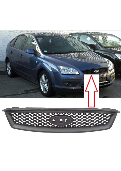 Ford Focus 2004-2007 Ön Panjur Koyu Gri Mk2