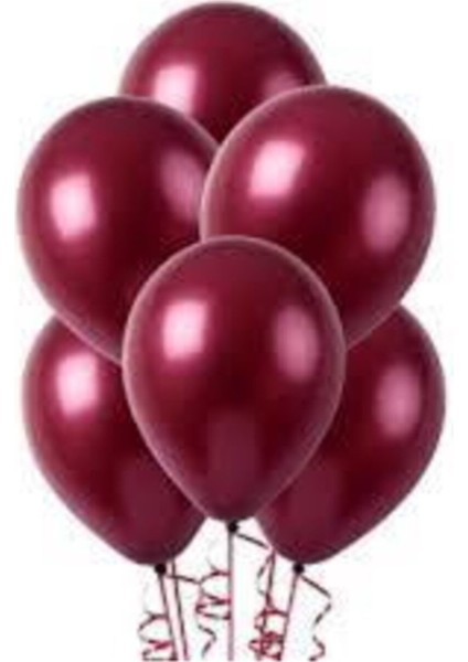 50 Adet Rose Gold- Gümüş - Bordo Metalik Balon 3'lü Renk - 12 Inç modelleri