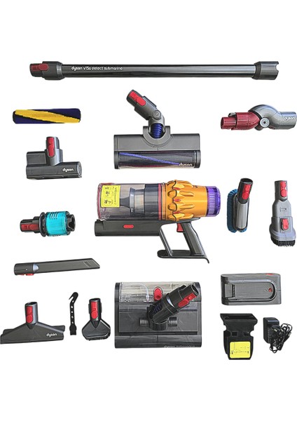 Dyson V15S Detect Submarine Islak ve Kuru Hepa Filtreli Dikey Şarjlı Kablosuz Süpürge