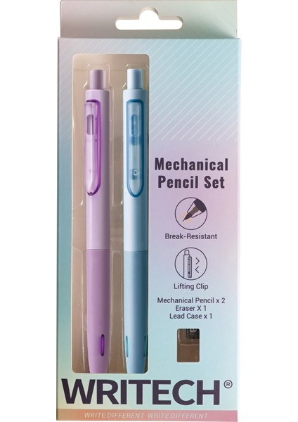 Wrıtech W-5154 Hediye Set 0,5mm (Mavi-Mor) Versatil Kalem Seti Blıster