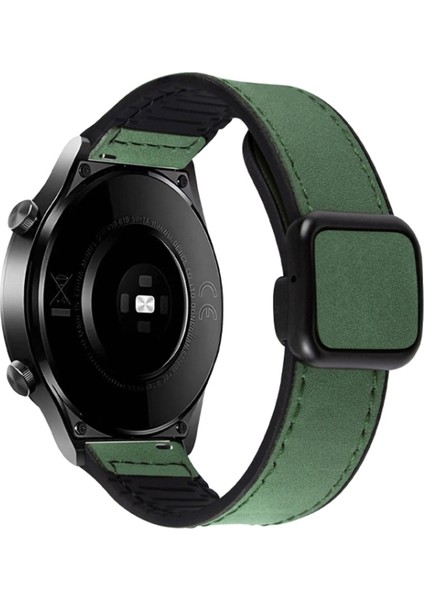 Manyetik Tokalı Deri Silikon Kayış 20MM (Yurt Dışından)