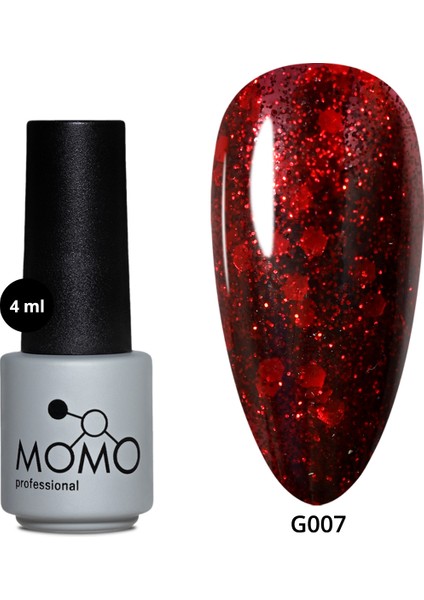 Glitter Kalıcı Oje G007, Kırmızı Parıltılı Şarap, 4 ml fiyatları