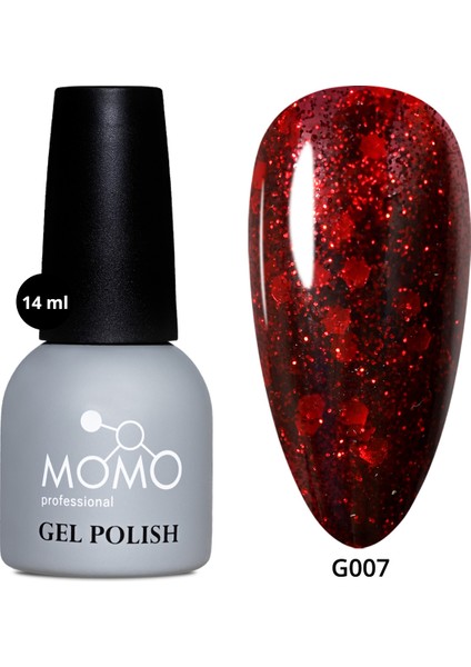 Glitter Kalıcı Oje G007, Kırmızı Parıltılı Şarap, 14 ml fiyatları