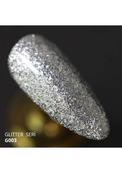 Glitter Kalıcı Oje G003, Yoğun Gümüş Parıltılı, 14 ml fırsatları