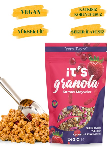 granola - Kırmızı Meyveli - 240 gr
