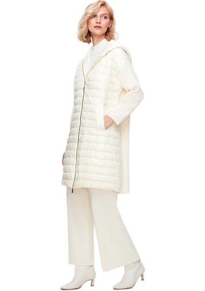 Ekru Kolları Triko Mont T25K-8017