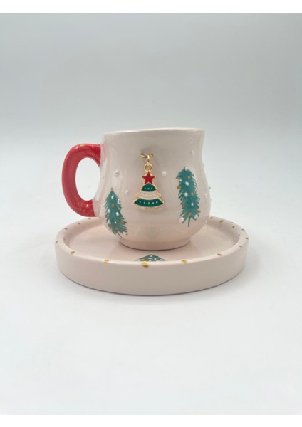 Handmade Aksesuarlı Türk Kahvesi Fincanı(Çamağaçlı)